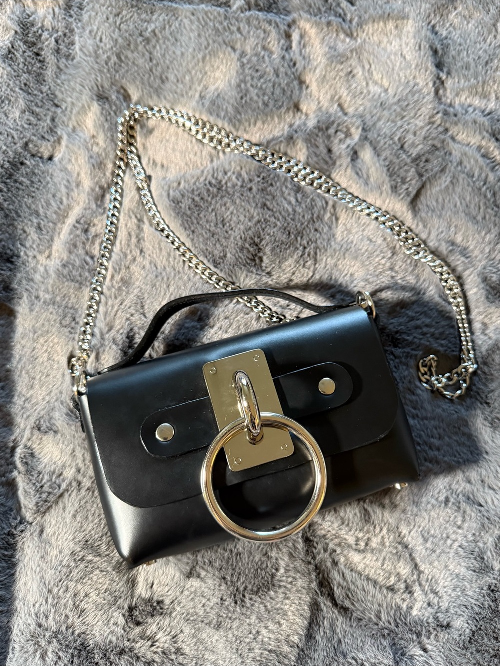 Zana Bayne Mini Choker Bag Black EUC